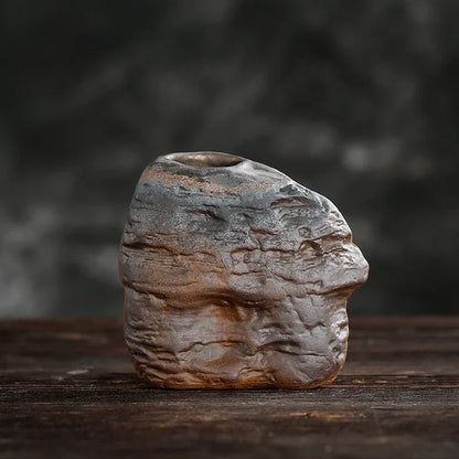 Handmade Classic Brown Table Vase Set