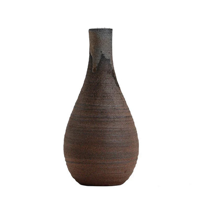 Handmade Classic Brown Table Vase Set