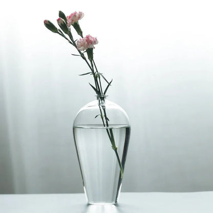 Large Handmade Clear Glass Vase